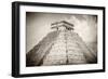 ¡Viva Mexico! B&W Collection - Pyramid Chichen Itza-Philippe Hugonnard-Framed Photographic Print