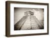 ¡Viva Mexico! B&W Collection - Pyramid Chichen Itza-Philippe Hugonnard-Framed Photographic Print