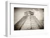 ¡Viva Mexico! B&W Collection - Pyramid Chichen Itza-Philippe Hugonnard-Framed Photographic Print