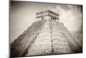 ¡Viva Mexico! B&W Collection - Pyramid Chichen Itza-Philippe Hugonnard-Mounted Photographic Print