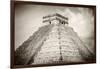 ¡Viva Mexico! B&W Collection - Pyramid Chichen Itza-Philippe Hugonnard-Framed Photographic Print