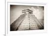 ¡Viva Mexico! B&W Collection - Pyramid Chichen Itza-Philippe Hugonnard-Framed Photographic Print