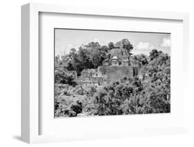 ¡Viva Mexico! B&W Collection - Pyramid in Mayan City of Calakmul IV-Philippe Hugonnard-Framed Photographic Print