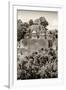 ¡Viva Mexico! B&W Collection - Pyramid in Mayan City of Calakmul V-Philippe Hugonnard-Framed Premium Photographic Print