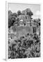 ¡Viva Mexico! B&W Collection - Pyramid in Mayan City of Calakmul VI-Philippe Hugonnard-Framed Premium Photographic Print