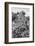 ¡Viva Mexico! B&W Collection - Pyramid in Mayan City of Calakmul VI-Philippe Hugonnard-Framed Photographic Print