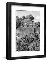¡Viva Mexico! B&W Collection - Pyramid in Mayan City of Calakmul VI-Philippe Hugonnard-Framed Photographic Print