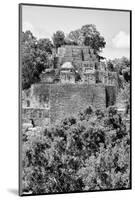 ¡Viva Mexico! B&W Collection - Pyramid in Mayan City of Calakmul VI-Philippe Hugonnard-Mounted Photographic Print