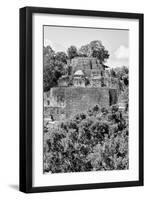 ¡Viva Mexico! B&W Collection - Pyramid in Mayan City of Calakmul VI-Philippe Hugonnard-Framed Photographic Print