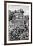 ¡Viva Mexico! B&W Collection - Pyramid in Mayan City of Calakmul VI-Philippe Hugonnard-Framed Premium Photographic Print