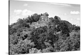 ¡Viva Mexico! B&W Collection - Pyramid in Mayan City of Calakmul VII-Philippe Hugonnard-Stretched Canvas