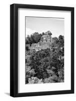 ¡Viva Mexico! B&W Collection - Pyramid in Mayan City of Calakmul VIII-Philippe Hugonnard-Framed Photographic Print