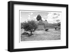 ¡Viva Mexico! B&W Collection - Pyramid of Cantona II-Philippe Hugonnard-Framed Photographic Print