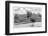 ¡Viva Mexico! B&W Collection - Pyramid of Cantona III-Philippe Hugonnard-Framed Photographic Print