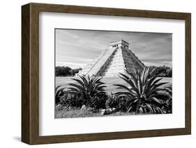¡Viva Mexico! B&W Collection - Pyramid of Chichen Itza II-Philippe Hugonnard-Framed Photographic Print