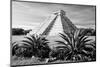 ¡Viva Mexico! B&W Collection - Pyramid of Chichen Itza II-Philippe Hugonnard-Mounted Photographic Print