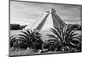 ¡Viva Mexico! B&W Collection - Pyramid of Chichen Itza II-Philippe Hugonnard-Mounted Photographic Print
