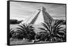 ¡Viva Mexico! B&W Collection - Pyramid of Chichen Itza II-Philippe Hugonnard-Framed Stretched Canvas