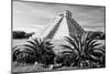 ¡Viva Mexico! B&W Collection - Pyramid of Chichen Itza II-Philippe Hugonnard-Mounted Photographic Print