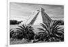 ¡Viva Mexico! B&W Collection - Pyramid of Chichen Itza II-Philippe Hugonnard-Framed Photographic Print