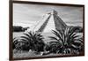 ¡Viva Mexico! B&W Collection - Pyramid of Chichen Itza II-Philippe Hugonnard-Framed Photographic Print