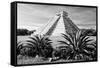 ¡Viva Mexico! B&W Collection - Pyramid of Chichen Itza II-Philippe Hugonnard-Framed Stretched Canvas