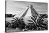 ¡Viva Mexico! B&W Collection - Pyramid of Chichen Itza II-Philippe Hugonnard-Stretched Canvas