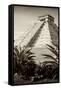 ¡Viva Mexico! B&W Collection - Pyramid of Chichen Itza III-Philippe Hugonnard-Framed Stretched Canvas