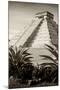 ¡Viva Mexico! B&W Collection - Pyramid of Chichen Itza III-Philippe Hugonnard-Mounted Photographic Print