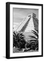 ¡Viva Mexico! B&W Collection - Pyramid of Chichen Itza IV-Philippe Hugonnard-Framed Photographic Print