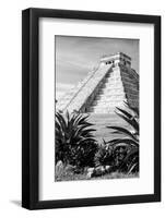 ¡Viva Mexico! B&W Collection - Pyramid of Chichen Itza IV-Philippe Hugonnard-Framed Photographic Print