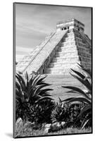 ¡Viva Mexico! B&W Collection - Pyramid of Chichen Itza IV-Philippe Hugonnard-Mounted Photographic Print