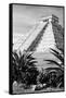 ¡Viva Mexico! B&W Collection - Pyramid of Chichen Itza IV-Philippe Hugonnard-Framed Stretched Canvas