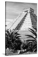 ¡Viva Mexico! B&W Collection - Pyramid of Chichen Itza IV-Philippe Hugonnard-Stretched Canvas