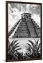 ¡Viva Mexico! B&W Collection - Pyramid of Chichen Itza IX-Philippe Hugonnard-Framed Photographic Print