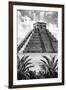 ¡Viva Mexico! B&W Collection - Pyramid of Chichen Itza IX-Philippe Hugonnard-Framed Photographic Print