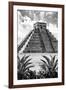 ¡Viva Mexico! B&W Collection - Pyramid of Chichen Itza IX-Philippe Hugonnard-Framed Photographic Print