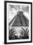 ¡Viva Mexico! B&W Collection - Pyramid of Chichen Itza IX-Philippe Hugonnard-Framed Photographic Print