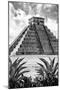 ¡Viva Mexico! B&W Collection - Pyramid of Chichen Itza IX-Philippe Hugonnard-Mounted Premium Photographic Print