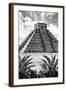 ¡Viva Mexico! B&W Collection - Pyramid of Chichen Itza IX-Philippe Hugonnard-Framed Photographic Print