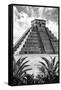 ¡Viva Mexico! B&W Collection - Pyramid of Chichen Itza IX-Philippe Hugonnard-Framed Stretched Canvas