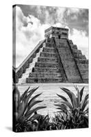 ¡Viva Mexico! B&W Collection - Pyramid of Chichen Itza IX-Philippe Hugonnard-Stretched Canvas