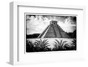 ¡Viva Mexico! B&W Collection - Pyramid of Chichen Itza V-Philippe Hugonnard-Framed Photographic Print