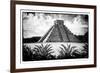 ¡Viva Mexico! B&W Collection - Pyramid of Chichen Itza V-Philippe Hugonnard-Framed Photographic Print