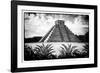 ¡Viva Mexico! B&W Collection - Pyramid of Chichen Itza V-Philippe Hugonnard-Framed Photographic Print