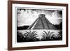 ¡Viva Mexico! B&W Collection - Pyramid of Chichen Itza V-Philippe Hugonnard-Framed Photographic Print