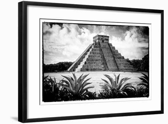 ¡Viva Mexico! B&W Collection - Pyramid of Chichen Itza V-Philippe Hugonnard-Framed Photographic Print