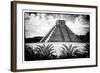 ¡Viva Mexico! B&W Collection - Pyramid of Chichen Itza V-Philippe Hugonnard-Framed Photographic Print