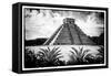 ¡Viva Mexico! B&W Collection - Pyramid of Chichen Itza V-Philippe Hugonnard-Framed Stretched Canvas