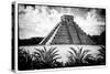 ¡Viva Mexico! B&W Collection - Pyramid of Chichen Itza V-Philippe Hugonnard-Stretched Canvas